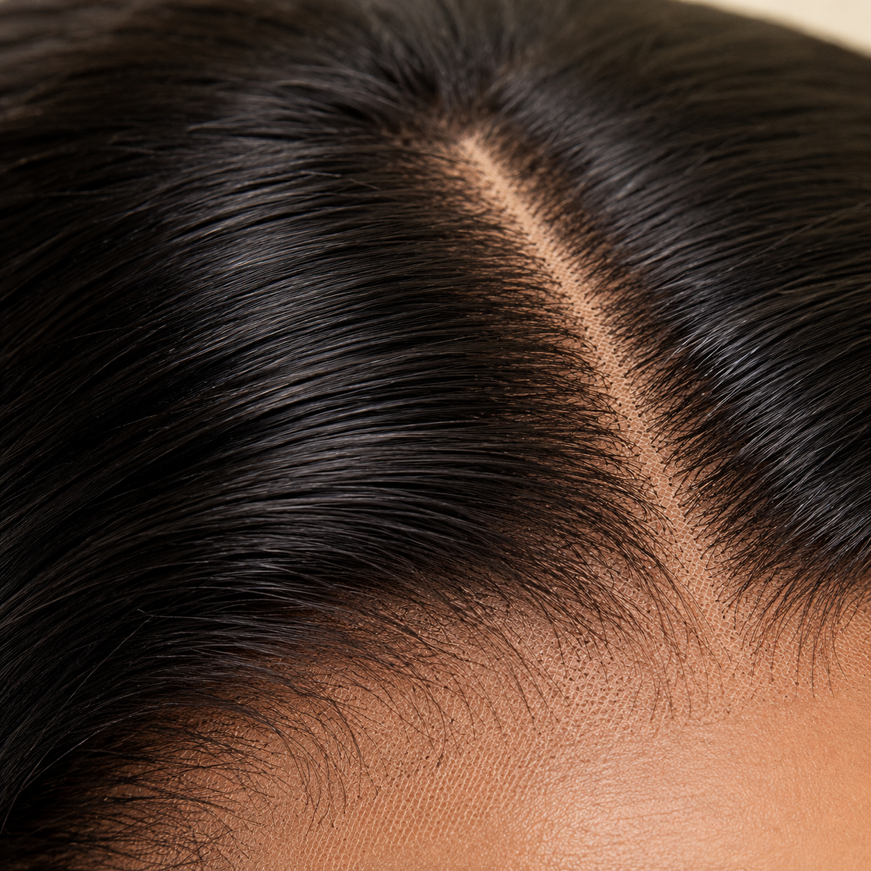 Swiss HD lace hairline detail — undetectable, natural part