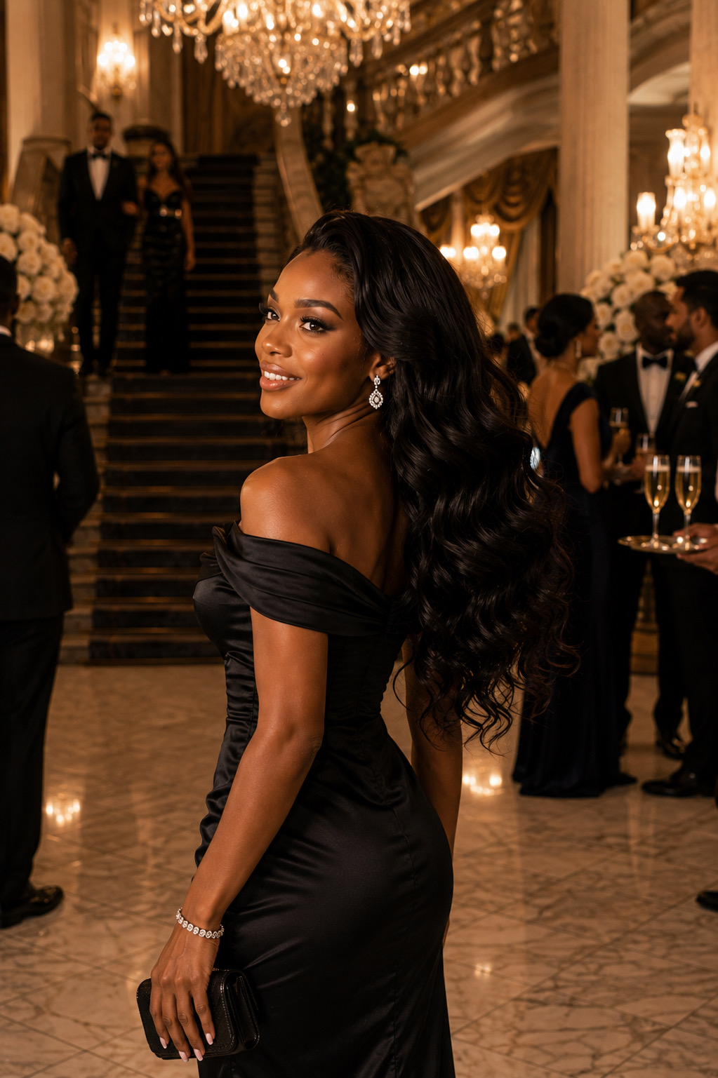 Formal Gala — AA WIGS 1B Natural Black body wave wig